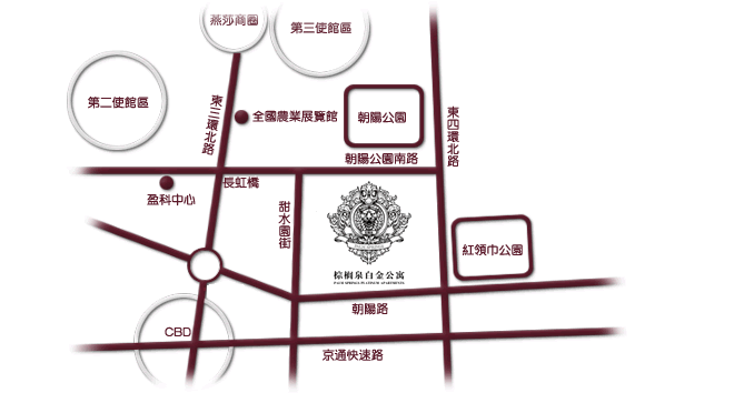 北京棕櫚泉白金公寓地理位置