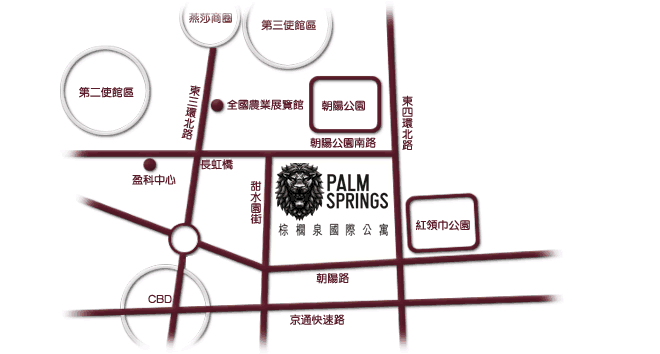 北京棕櫚泉國際公寓地理位置