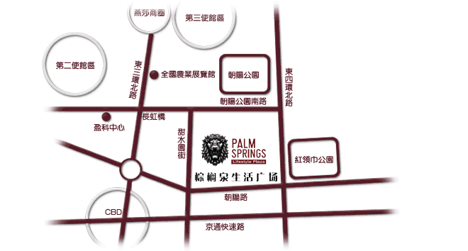 北京棕櫚泉生活廣場地理位置