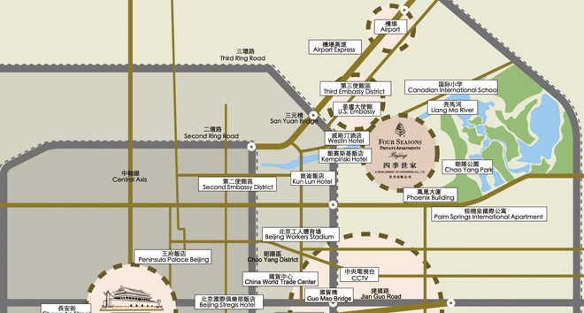 北京四季購物中心地理位置