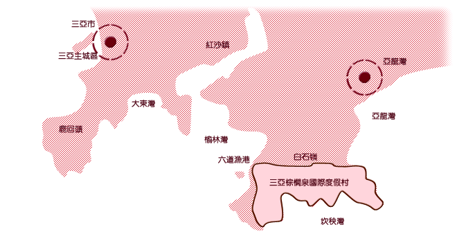 三亞棕櫚泉國際度假村地理位置