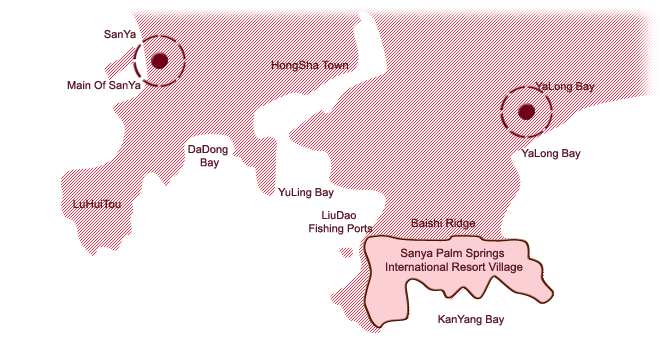 Sanya Palm Springs International Resort VillageGeographic Location