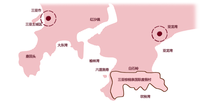 三亚棕榈泉国际度假村地理位置